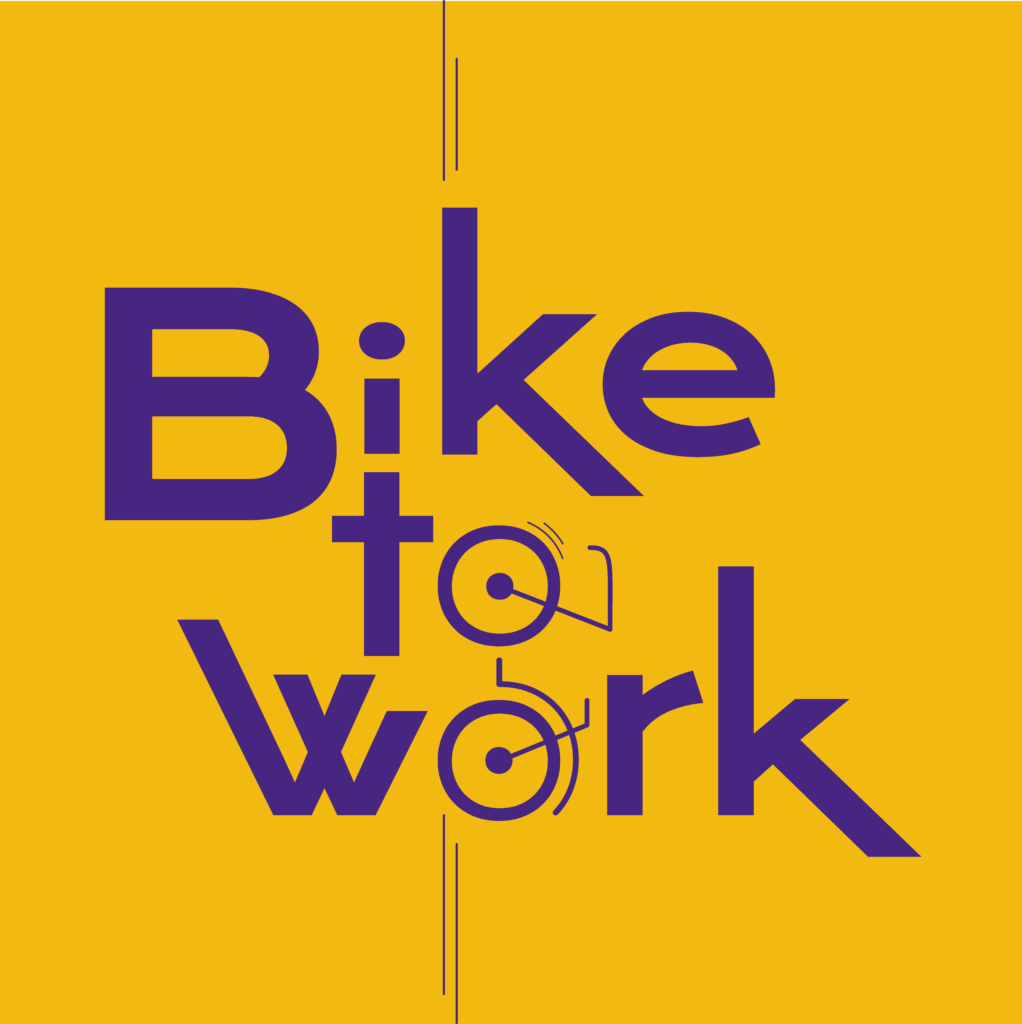 Logo BikeToWork 2023 - fond jaune